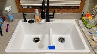 How to Install Side Spray Head With a Pull Down Faucet Featuring Milwaukee M12 Cutoff