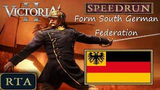 Vic2 Speedrun RTA NS5 - Form South German Federation in 5 minutes 49 seconds as Austria