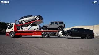best twin deck towtruck recovery 4 car transporter Comear DPV200 tilt and slide