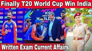 Assam Police Written Exam Current Affairs 2024  Finally T20 World Cup Win India 2024