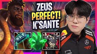 ZEUS PERFECT GAME WITH KSANTE - T1 Zeus Plays Ksante TOP vs Darius  Season 2024