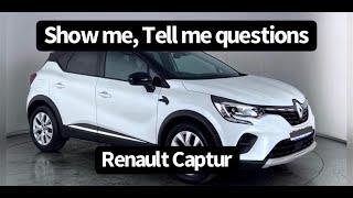Renault Captur Show me Tell me questions & answers for UK Driving Test