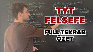 TYT FELSEFE 4 DAKİKADA FULL TEKRAR ÖZET  Derecenin Notlarından Fulleten Özet