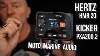 Морское аудио Hertz KMC20 и усилитель Kicker PXA200.2 для мотоциклов и катеров