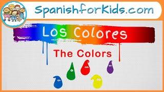 Los Colores The Colors in Spanish Song by Risas y Sonrisas SpanishforKids.com