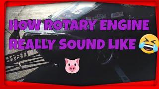 How Rotary engine really sounds like  #rotary #wankelengine #mazda #turbo #13b #rx7