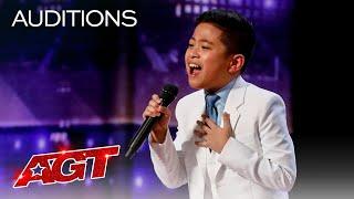 10-Year-Old Peter Rosalita SHOCKS The Judges With All By Myself - Americas Got Talent 2021