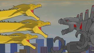 King Ghidorah vs MechaGodzilla    EPIC BATTLE    Monsterverse Animation