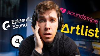 The BEST Royalty Free Music Site?  Artlist vs Epidemic Sound vs Soundstripe vs Audiio