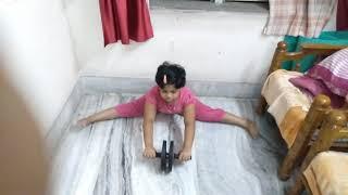 Little girl stretching practice