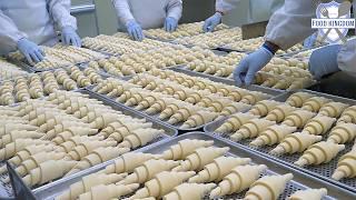 Delicious evolution Unique and generous croissant bread toast  korean bakery factory