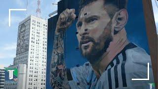 Lionel Messi is EVERYWHERE now – Giant mural of Argentine hero APPEARS in Argentina