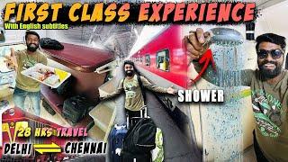 28hrs First Class AC Train Journey  Private Shower  Super Fast Duronto Express  ENG Subs