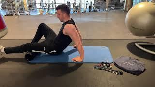 Fascia roller and MyoBoard2go® in the gym before training or after training to relax your muscle