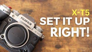 Fujifilm X-T5 Comprehensive Setup Guide Custom Menus Modes & Buttons EXPLAINED