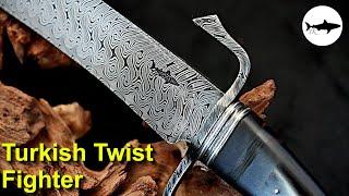 Forging a Turkish twist damascus fighting knife