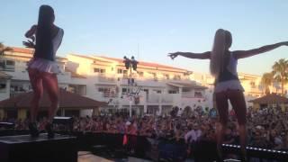 Armin Van Buuren at Ushuaia in Ibiza 2014 CAT dancers warming up