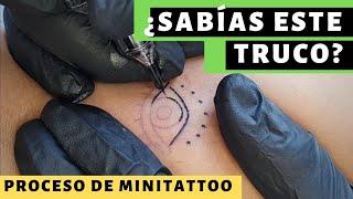  6.TRUCO para un Buen RELLENO Efecto lupa- Proceso de MINI TATUAJE -tinta tattoo líneas