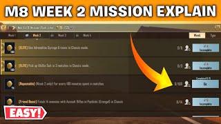 BGMI WEEK 2 M8 ROYAL PASS MISSION EXPLAIN IN HINDI  PUBG MOBILE M8 RP WEEK 2 MISSION EXPLAIN