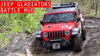 5 Jeep Gladiators Battle The Mud At Kansas Rocks  Stock To Modified Jeeps
