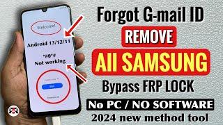 WITHOUT PC 2024- Samsung Galaxy A14A13A12A11A10A51A03 Frp Bypass Android 1213 Remove Account