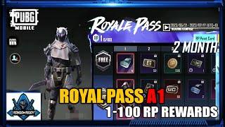 ROYAL PASS A1   1 TO 100 RP LEAKS - PUBG MOBILE