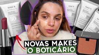 TESTEI a nova BASE MAKE B Glycolic TX  O Boticário