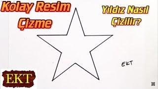 Yıldız Nasıl Çizilir? - Çocuklar İçin Çizim - Kolay Resim Çizme