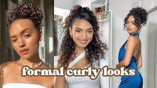 Curly hairstyles for formal occasions Tutorials