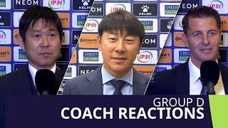 #AsianCup2023  Group D Coach Reactions