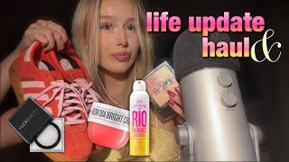 ASMR life update and haul  close clicky whispers and tapping