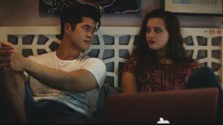 Zac and Hannah watch movie together  sweet moment  13 reasons why