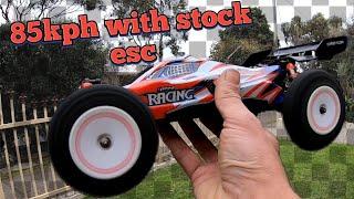 WELL BEYOND its limits... BIGGER motor FASTER gearing STOCK ESC? #wltoys #rccar
