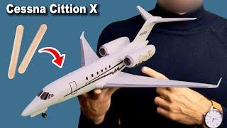 Unbelievable How to Build Cessna Citation out of Ice cream sticks #aeroplane  #diyairplane