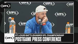 St. Louis Battlehawks XFL Conference Championship postgame press conference  United Football League