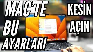 MAC ALINCA KESİNLİKLE YAPILMASI GEREKEN AYARLAR 