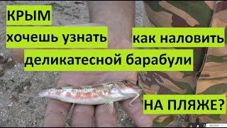 Крым. Рыбалка на барабулю на пляже.