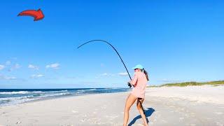 Beach Fishing with The Family and She Caught a Monster