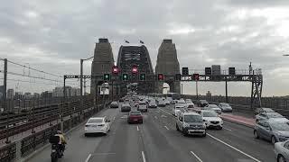 Driving across the Sydney Harbour Bridge 9am Friday