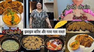 Kebab️ झमाझम बारिश और गरमा गरम नाश्ता  Gold Chain Design 