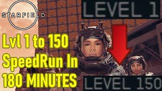 Starfield XP Farm Speedrun level 1 to 150 in 180 MINUTES outpost guide money farm level up FAST