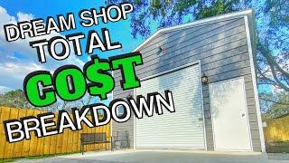 20x30 Workshop COST Breakdown  How Much for Each Trade?