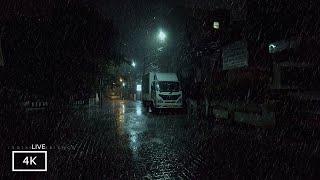 Fall into Sleep Instantly with Heavy Night Rain Walk Relaxing Rain Sounds For Sleep and Meditation