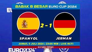 Hasil 8 Besar Piala Eropa 2024  SPANYOL 2-1 JERMAN  LIVE RCTI TADI MALAM EURO 2024