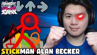 MELAWAN SEMUA KARAKTER STICKMAN ALAN BECKER  VS Animation V1 - Friday Night Funkin