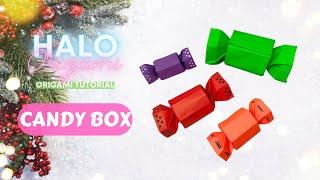 Origami CANDY BOX Tutorial  How to make CANDY BOX  Christmas Decor