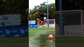Training football when raining  #football #skony #skillfootball