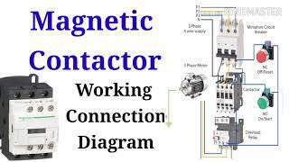 How Magnetic Contractor is Working  Connection diagram explanation