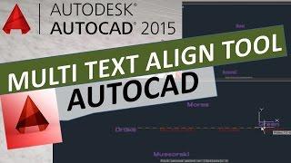 How to align text objects with new tool TEXTALIGN with AutoCAD 2015