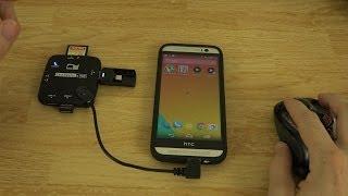 Micro USB OTG 3-Port Hub with Card Reader Unboxing and Demonstration